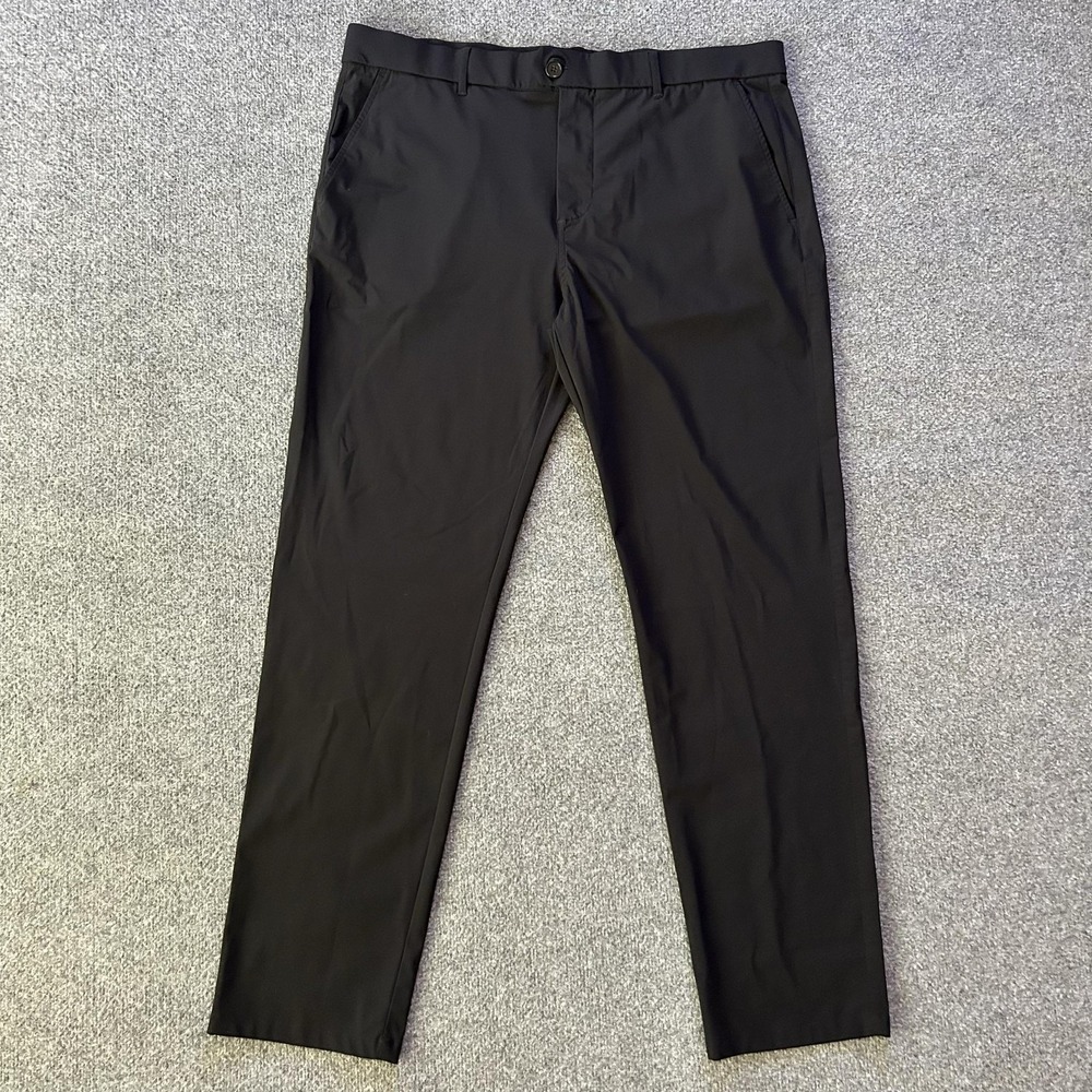 Greyson Pants Mens 38x32 Black Golf Performance Stretch Tapered Chino Tech P11